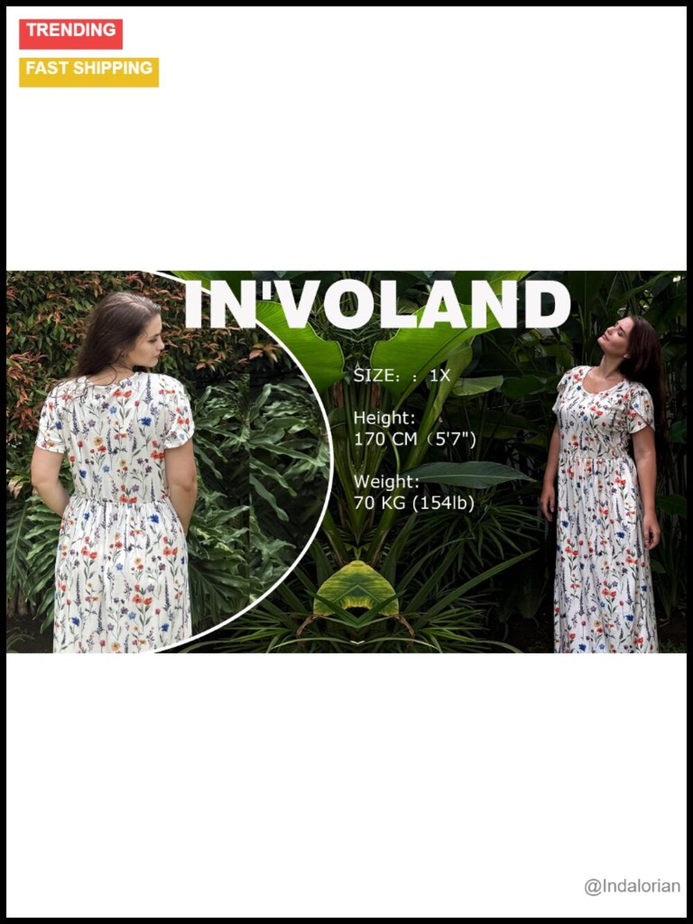Plus Size Maxi Dress with Pockets Short Sleeve Loose Fit Long Sundress - Picture 4 of 6